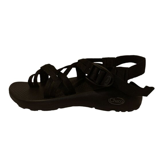 New Open Chaco Womens ZX2 Classic Sandals 6 Black Adjustable Strap - Picture 5 of 10
